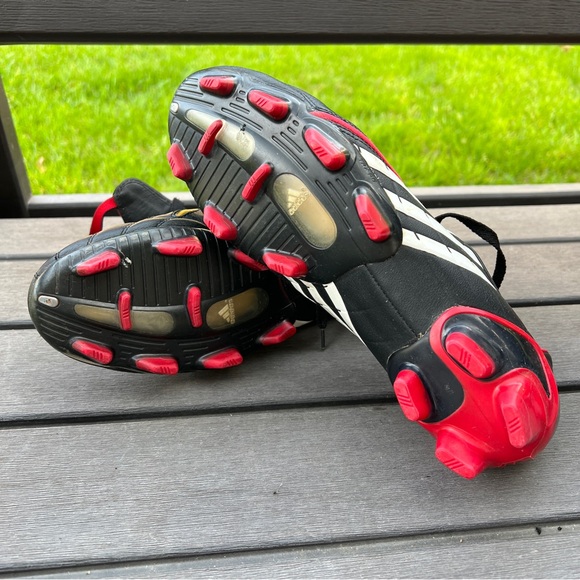 Adidas Predator Black and Red Soccer Cleats - Picture 3 of 4